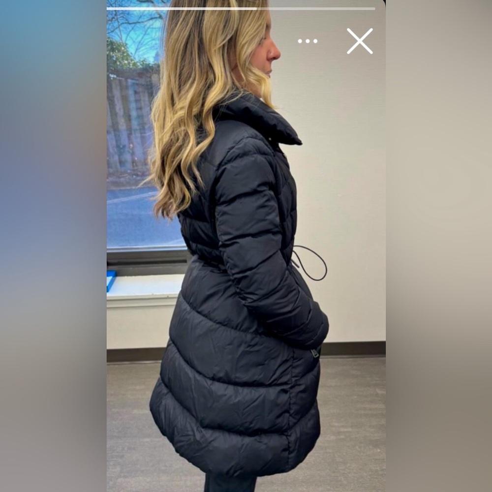 Moncler Womens Black Malban Coat Size 1